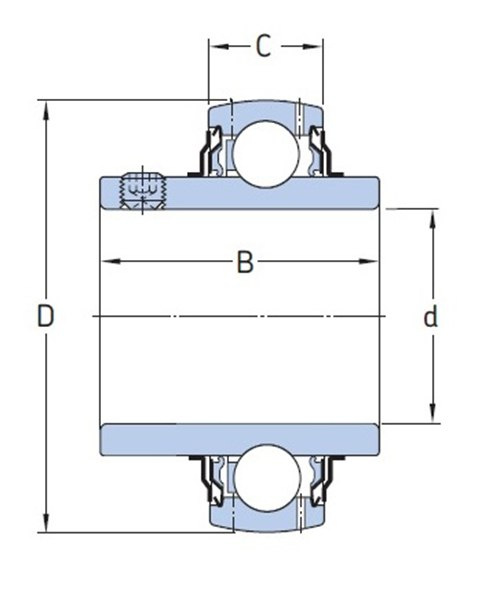 Uc 208 подшипник размеры